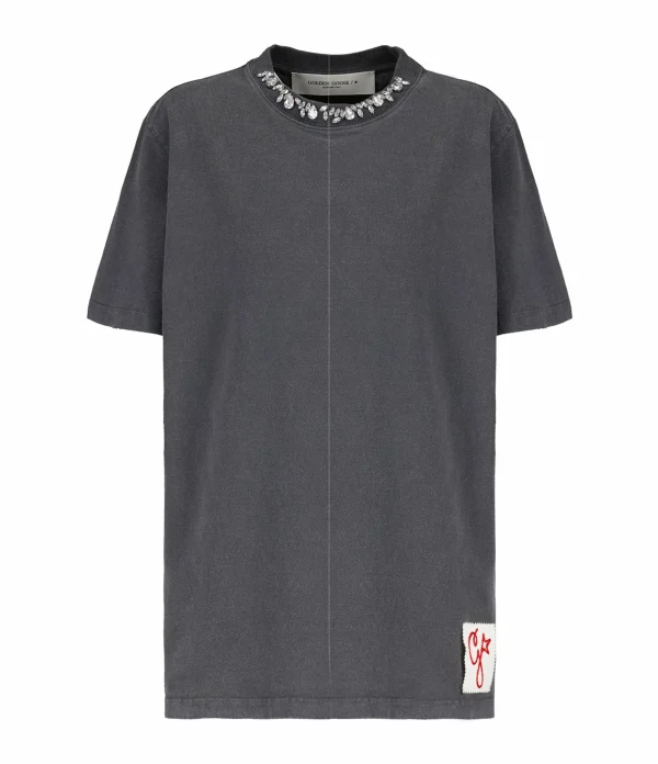 Golden Goose Tee-shirt Golden Coton Anthracite 1