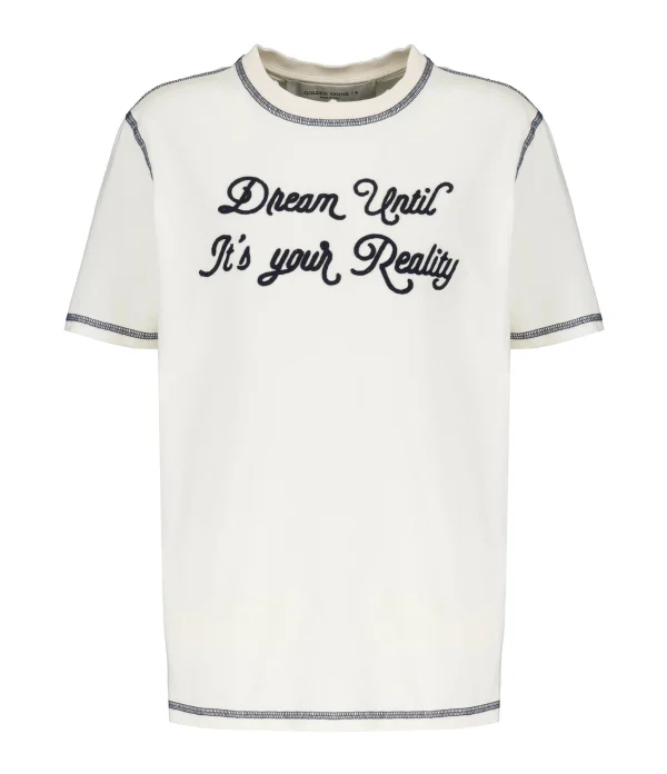 Golden Goose Tee-shirt Journey Regular Coton Écru 1