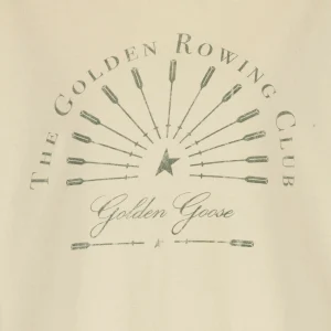 Golden Goose Tee-shirt Journey Coton Beige 9