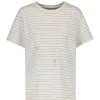 Golden Goose Tee-shirt Journey Slim Coton Écru 16