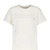 Golden Goose Tee-shirt Journey Slim Coton Blanc Heritage 16