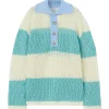 HALFBOY Polo Coton Crème Bleu 17