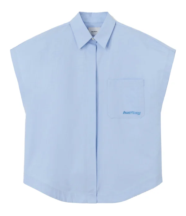 HALFBOY Chemise Sans Manches Coton Baby Blue 1