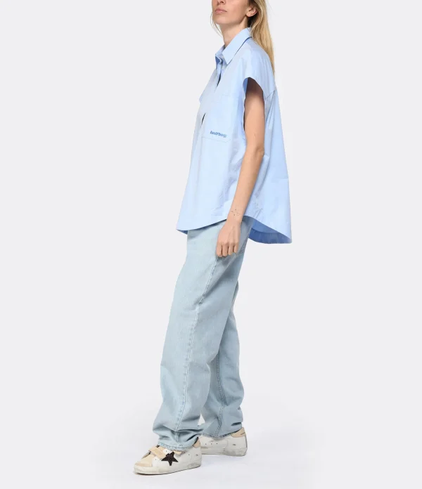 HALFBOY Chemise Sans Manches Coton Baby Blue 4