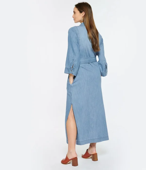 HANA SAN Robe Maeva Coton Denim 5