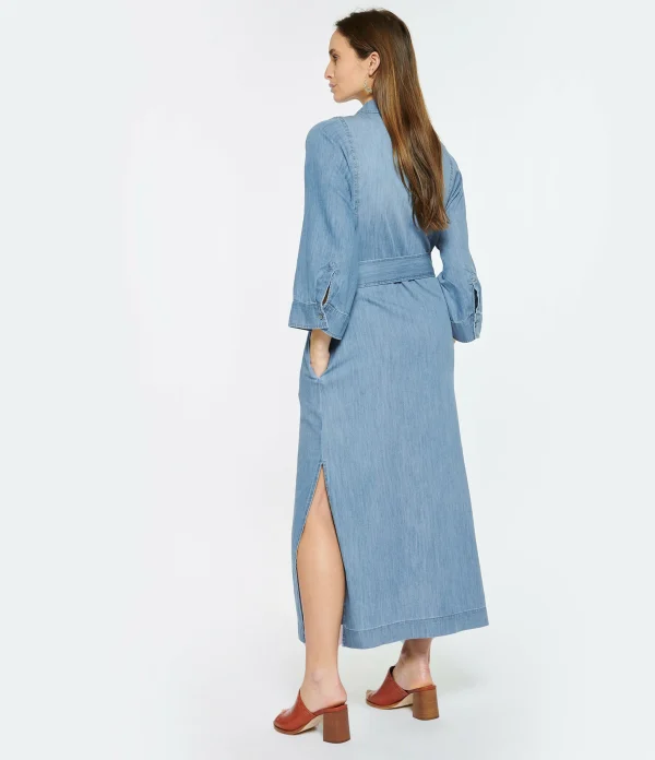 HANA SAN Robe Maeva Coton Denim 5