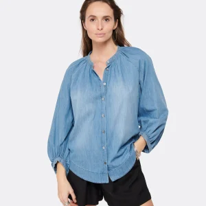 HANA SAN Blouse Natalia Coton Denim 11