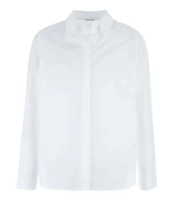 HANA SAN Chemise Fedora Coton Blanc Optique 1