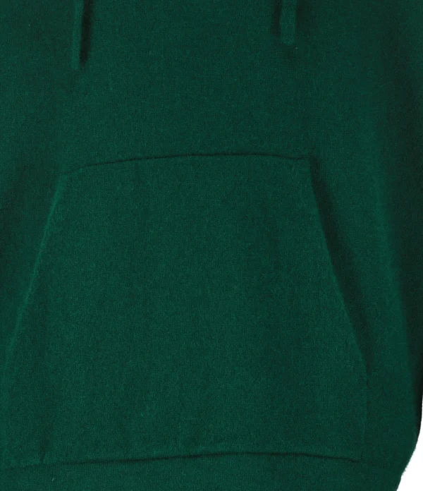 IDA DEGLIAME Pull Mon Hoodie Chérie Cachemire Vert Chrome 3