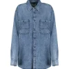 Isabel Marant Chemise Homme Vhelynton Coton Bleu 17