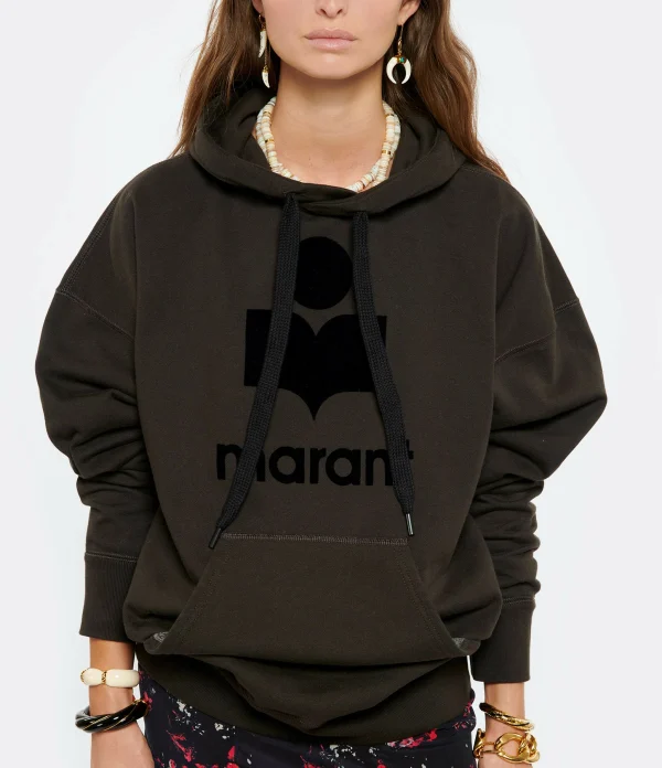 MARANT ÉTOILE Sweatshirt Mansel Coton Noir Délavé 4