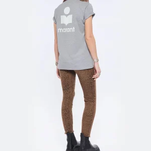 MARANT ÉTOILE Tee-shirt Zewel Coton Organique Gris Écru 18