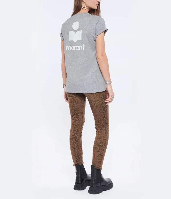 MARANT ÉTOILE Tee-shirt Zewel Coton Organique Gris Écru 7