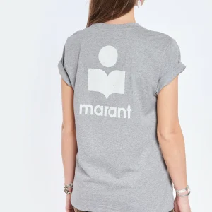 MARANT ÉTOILE Tee-shirt Zewel Coton Organique Gris Écru 14