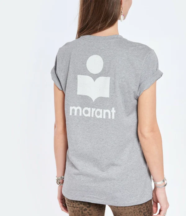 MARANT ÉTOILE Tee-shirt Zewel Coton Organique Gris Écru 5