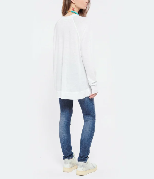 MARANT ÉTOILE Tee-shirt Kiefferf Lin Blanc 6