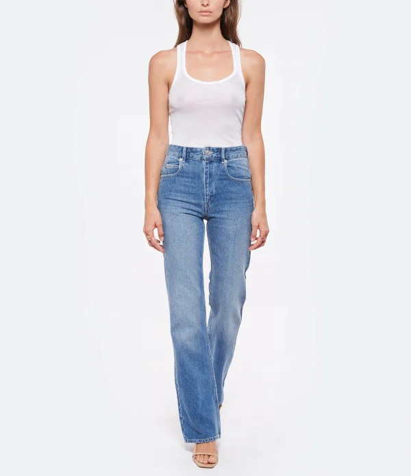 MARANT ÉTOILE Jean Belvira Coton Bleu Clair 4