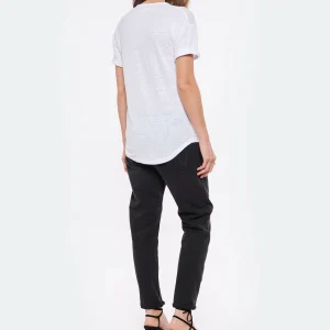 MARANT ÉTOILE Tee-shirt Koldi Lin Blanc Noir 16