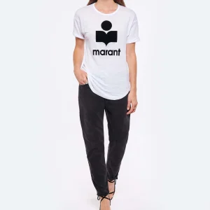 MARANT ÉTOILE Tee-shirt Koldi Lin Blanc Noir 14