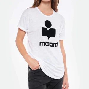 MARANT ÉTOILE Tee-shirt Koldi Lin Blanc Noir 12