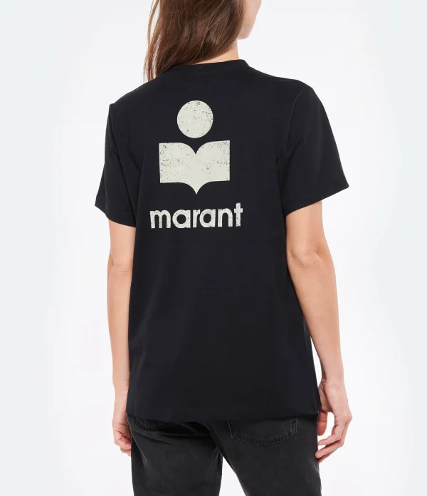 MARANT ÉTOILE Tee-shirt Zewel Coton Organique Noir Écru 4