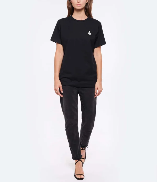 MARANT ÉTOILE Tee-shirt Zewel Coton Organique Noir Écru 5