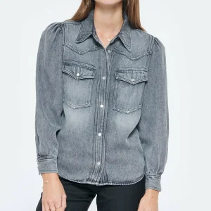 MARANT ÉTOILE Chemise Tahisse Coton Gris 12