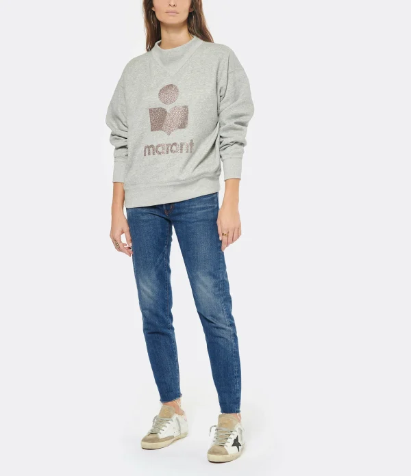 MARANT ÉTOILE Sweatshirt Moby Coton Gris 4