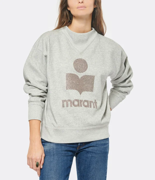 MARANT ÉTOILE Sweatshirt Moby Coton Gris 5