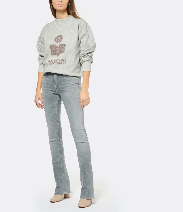 MARANT ÉTOILE Sweatshirt Moby Coton Gris 7