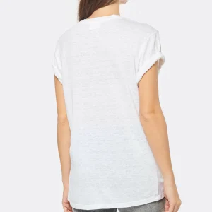 MARANT ÉTOILE Tee-shirt Zewel Lin Rose Blanc 12