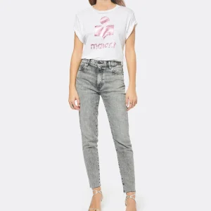 MARANT ÉTOILE Tee-shirt Zewel Lin Rose Blanc 10