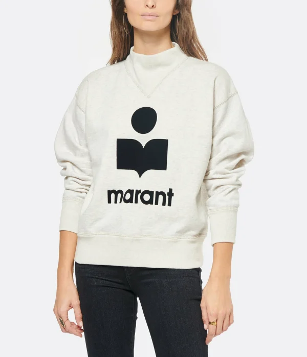 MARANT ÉTOILE Sweatshirt Moby Coton Écru 5