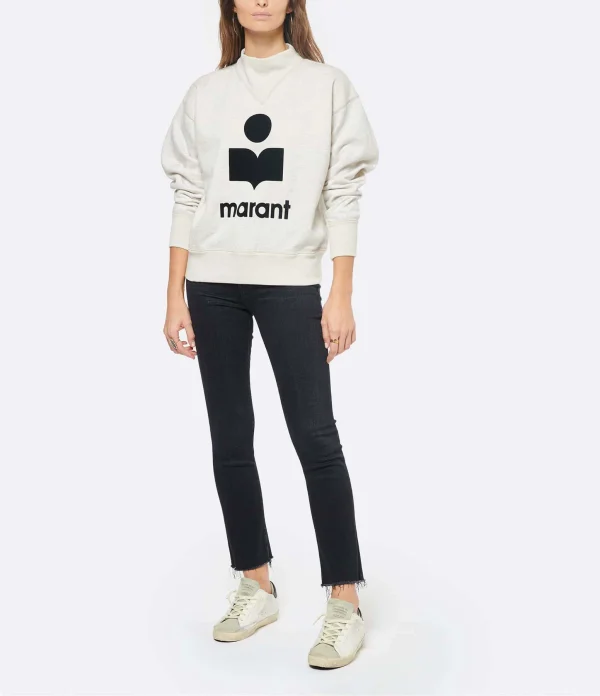 MARANT ÉTOILE Sweatshirt Moby Coton Écru 4