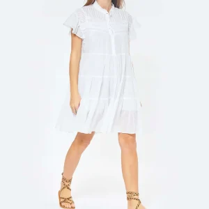 MARANT ÉTOILE Robe Lanikaye Coton Blanc 10