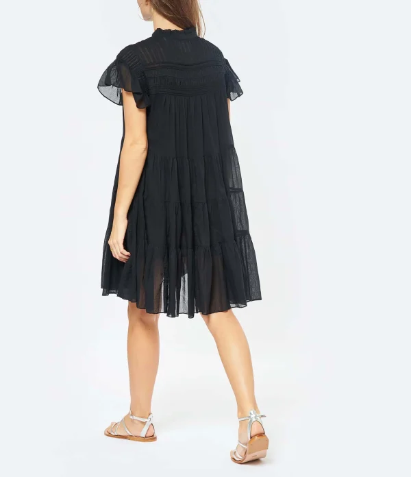 MARANT ÉTOILE Robe Lanikaye Coton Noir 5