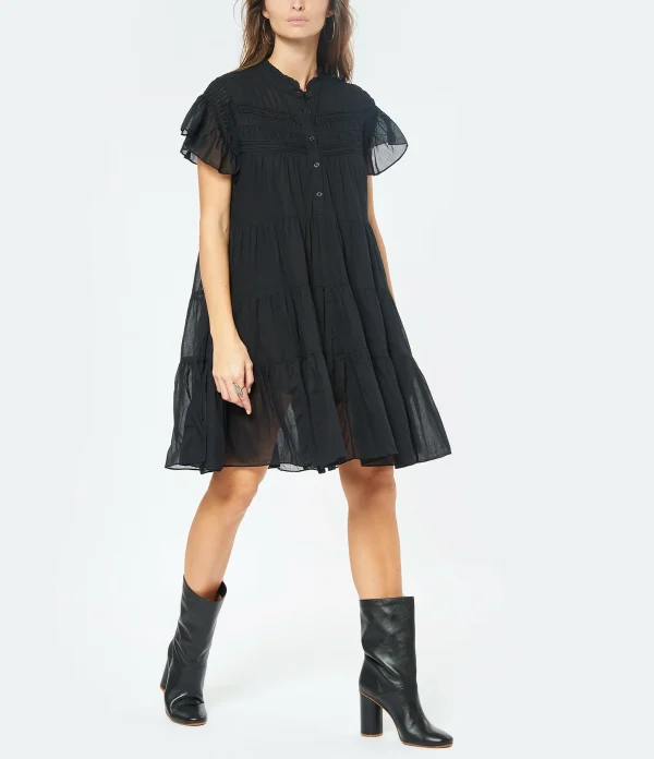 MARANT ÉTOILE Robe Lanikaye Coton Noir 6