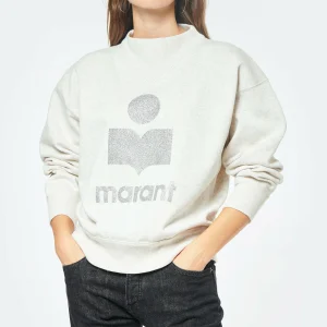 MARANT ÉTOILE Sweatshirt Moby Coton Écru 12