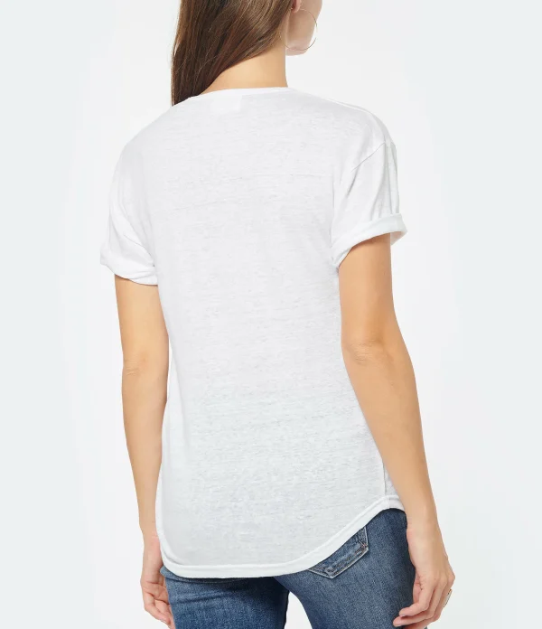 MARANT ÉTOILE Tee-shirt Koldi Lin Rose Blanc 6