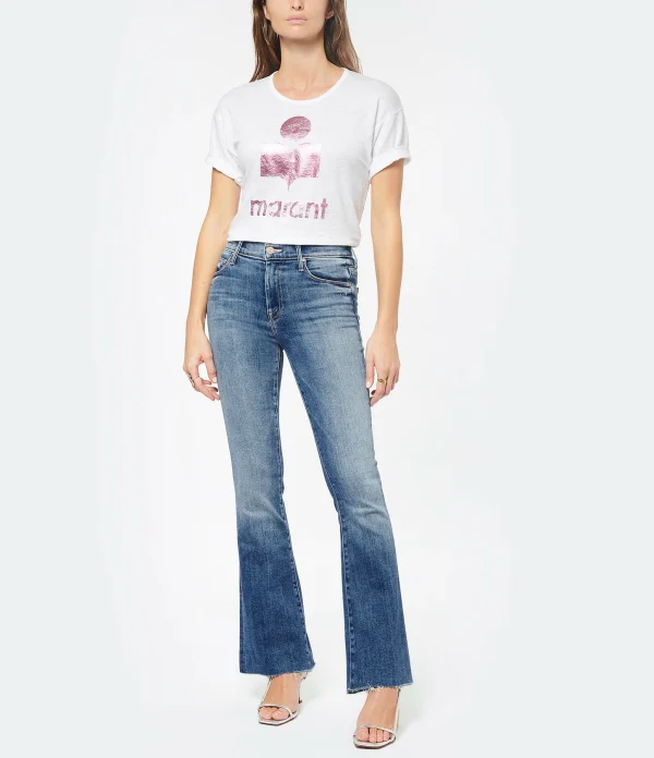 MARANT ÉTOILE Tee-shirt Koldi Lin Rose Blanc 5