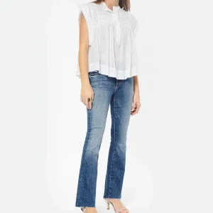 MARANT ÉTOILE Top Leaza Coton Blanc 13