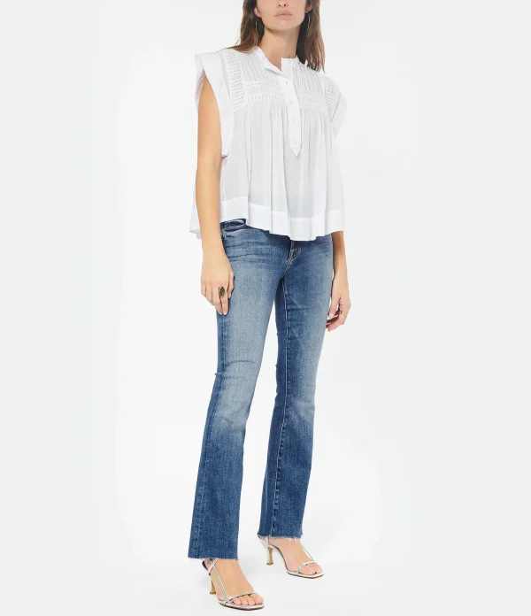 MARANT ÉTOILE Top Leaza Coton Blanc 5