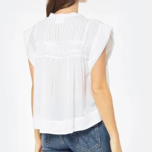 MARANT ÉTOILE Top Leaza Coton Blanc 15