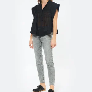 MARANT ÉTOILE Top Leaza Coton Noir 13