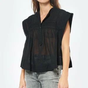 MARANT ÉTOILE Top Leaza Coton Noir 15