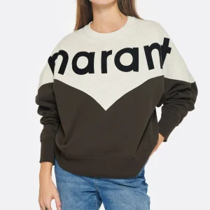 MARANT ÉTOILE Sweatshirt Houston Coton Noir Délavé 11