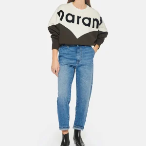 MARANT ÉTOILE Sweatshirt Houston Coton Noir Délavé 15