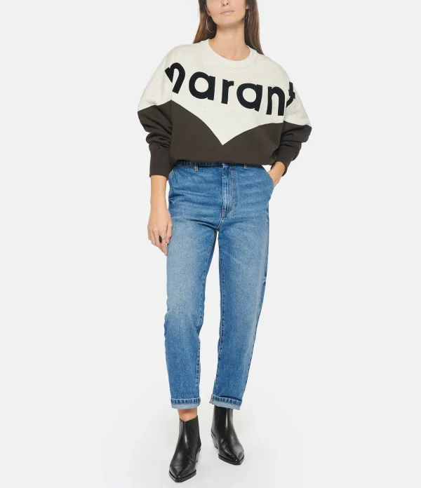 MARANT ÉTOILE Sweatshirt Houston Coton Noir Délavé 6