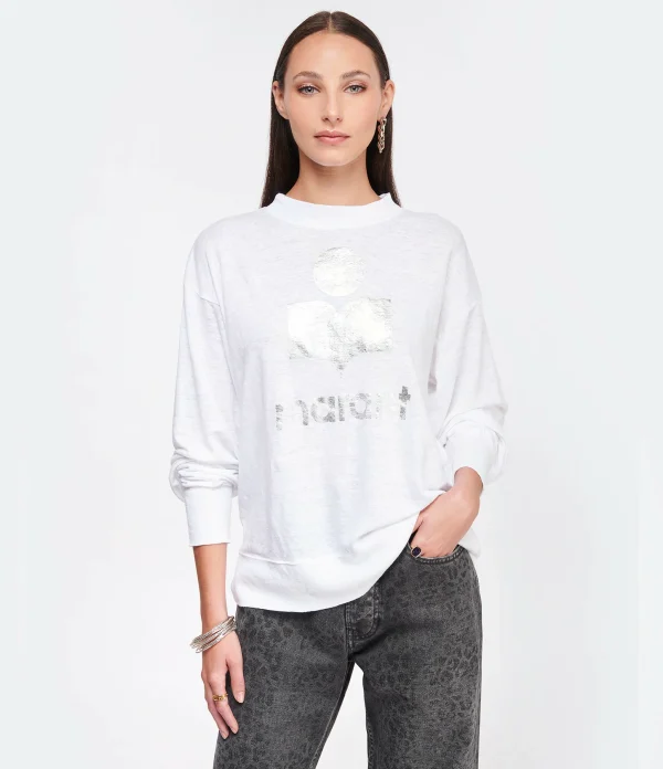 MARANT ÉTOILE Tee-shirt Klowia Lin Blanc 4