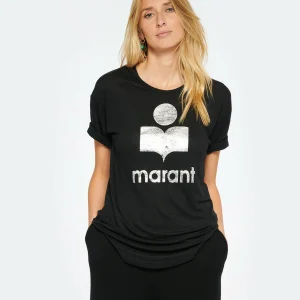 MARANT ÉTOILE Tee-shirt Koldi Lin Noir Argenté 13